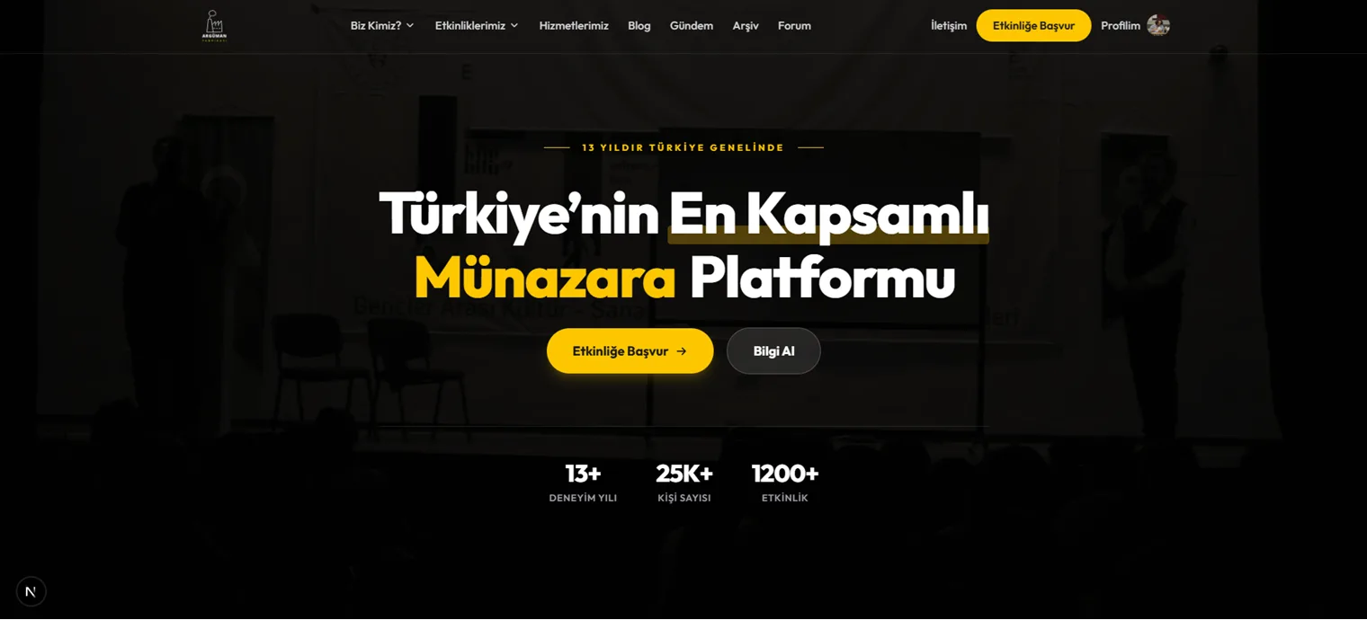 Argüman Fabrikası projesinden ekran görüntüsü